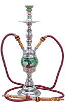 Rotating hookah with double hose